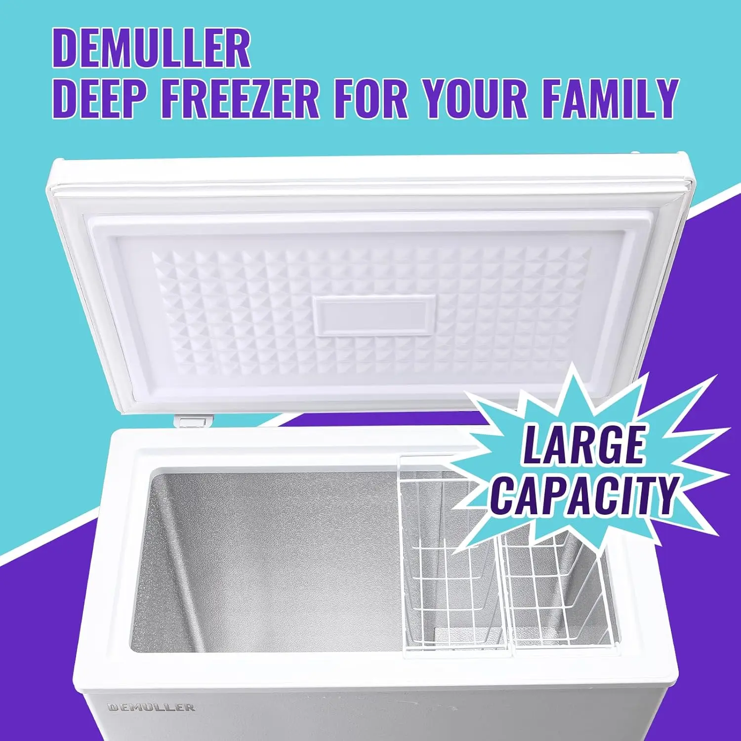 5.0 CU. FT Ultra-low Temperature Deep Freezers ( -12℉) with TWO Removable Baskets Accurate Display of Cabinet Temp Freestanding