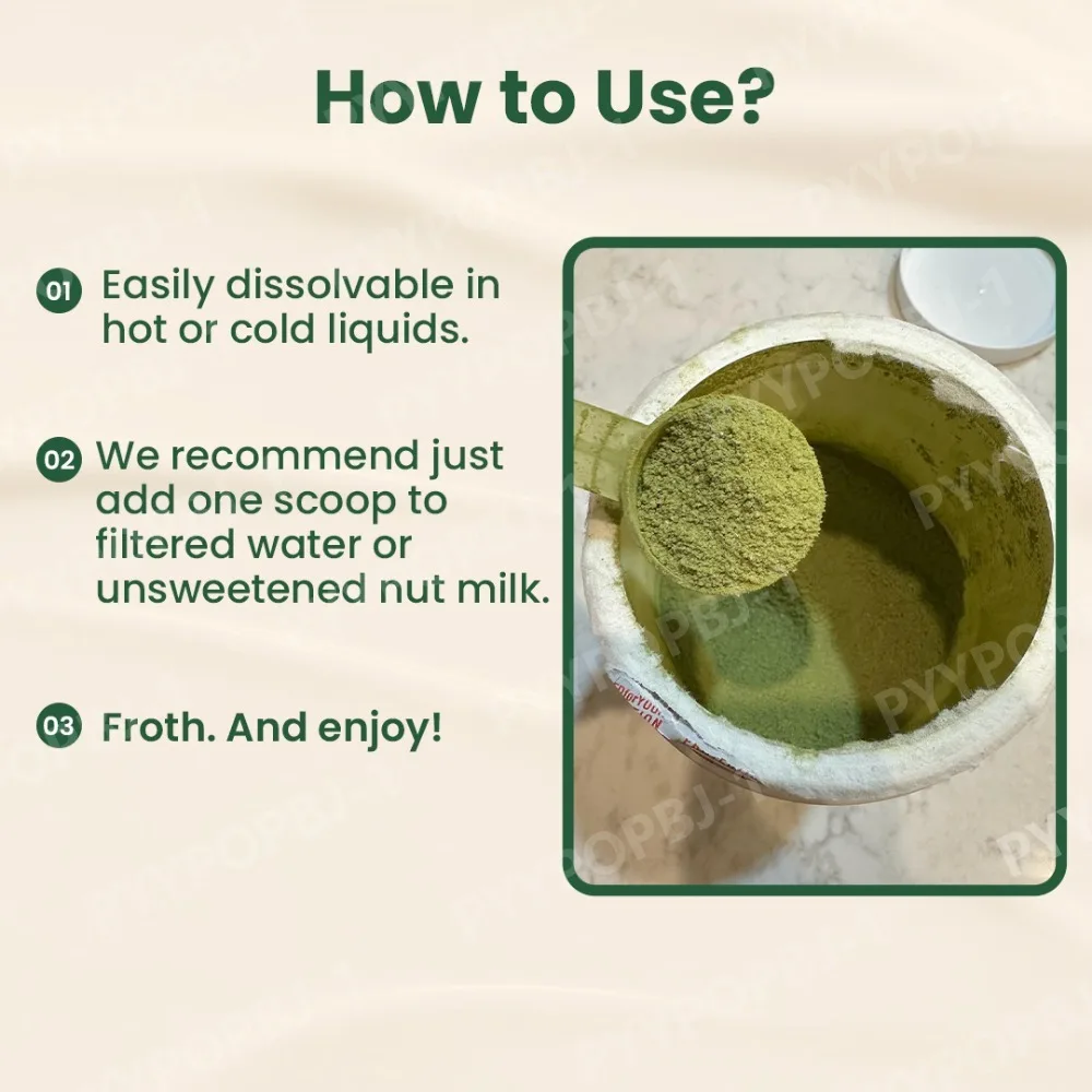 Gluten Free 90g Matcha Collagen Organic Green Tea Matcha Powder for Gut Health, Joint Support, Energy, Hair Skin & Nails