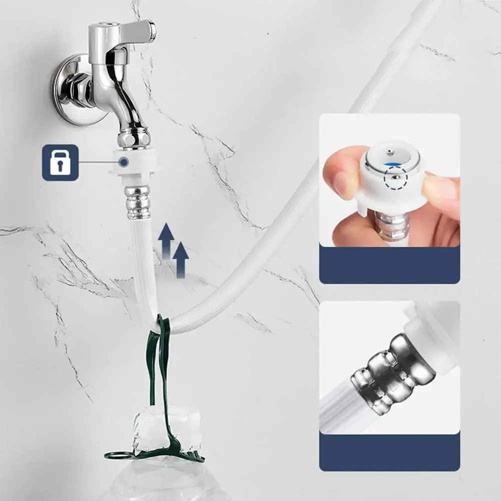Explosion Proof Extended Hose Automatic Washing Machine Inlet Hos Threaded Anti Slip Head Extended Washing Machine Inlet Hose