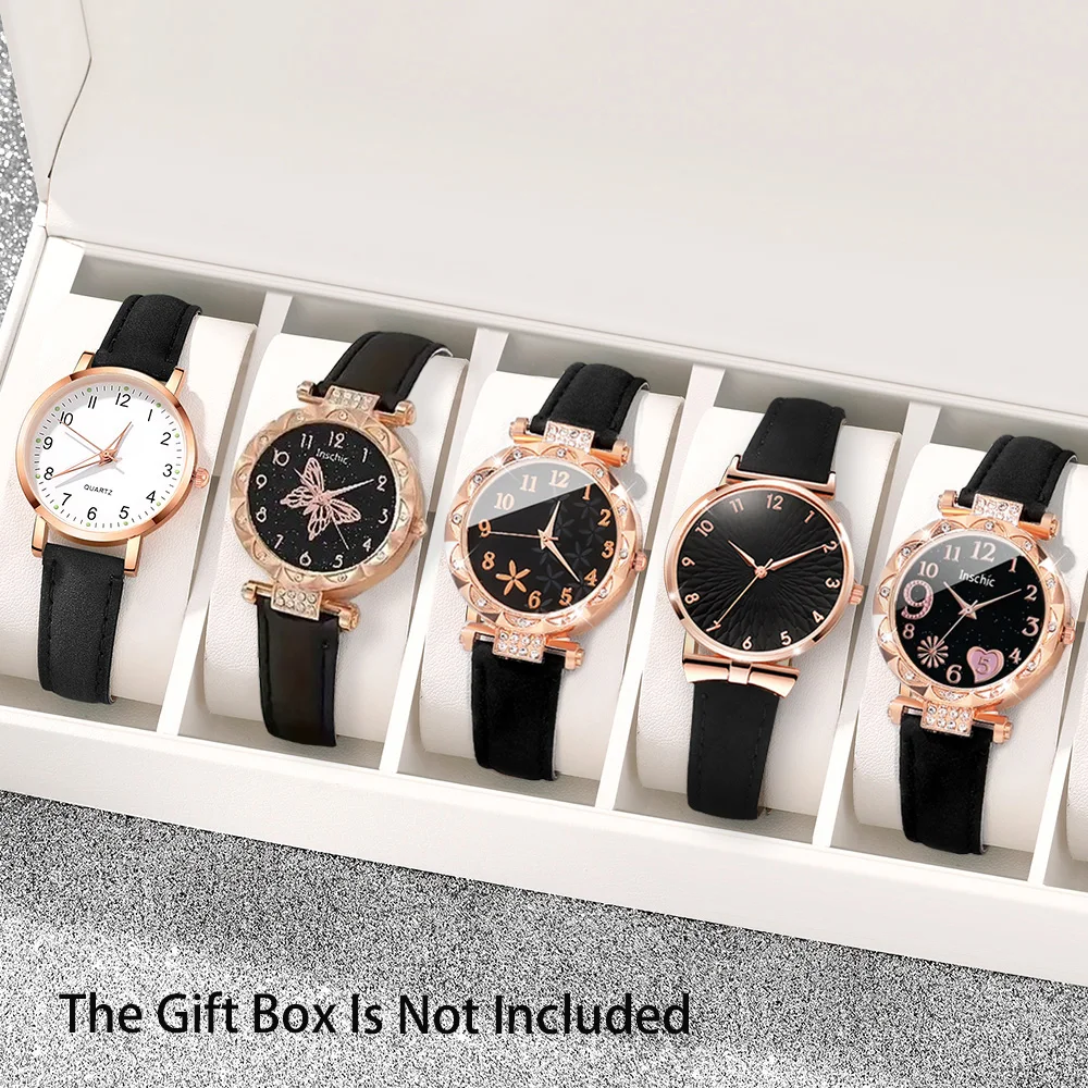5-piece high-quality vacation-style watch set, featuring different watch styles, with a sophisticated watch design