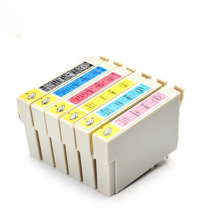 

T0801 T0802 T0803 T0804 T0805 T0806 Совместимый картридж для принтера Epson Stylus Photo R265 RX610