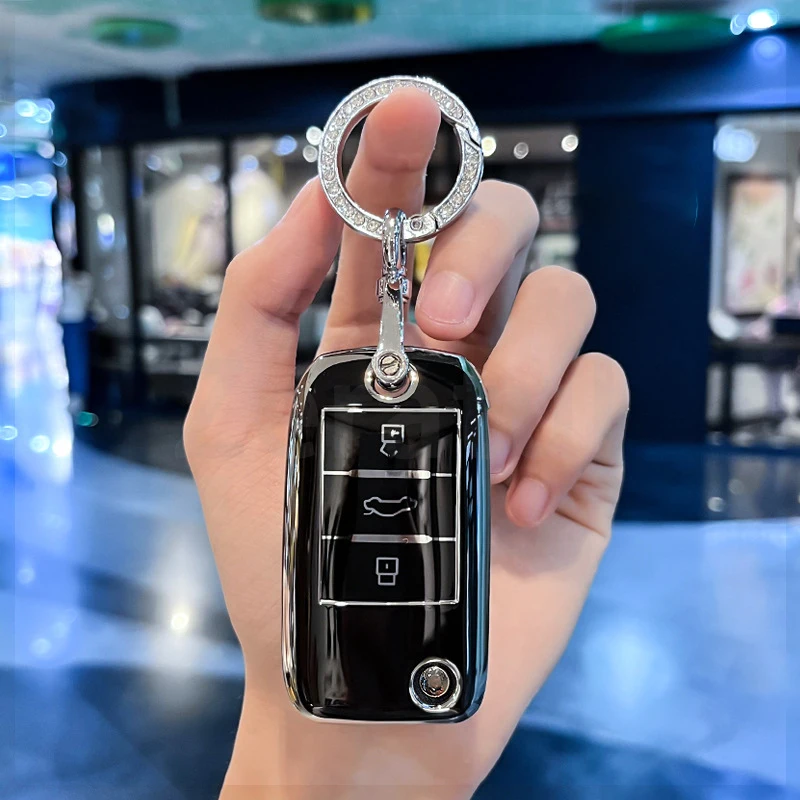 TPU Shell Fob Holder For Roewe RX5 MG3 MG5 MG6 MG7 MG ZS GT GS 350 360 750 Keyless Car Flip Key Case Cover Bag Accessories