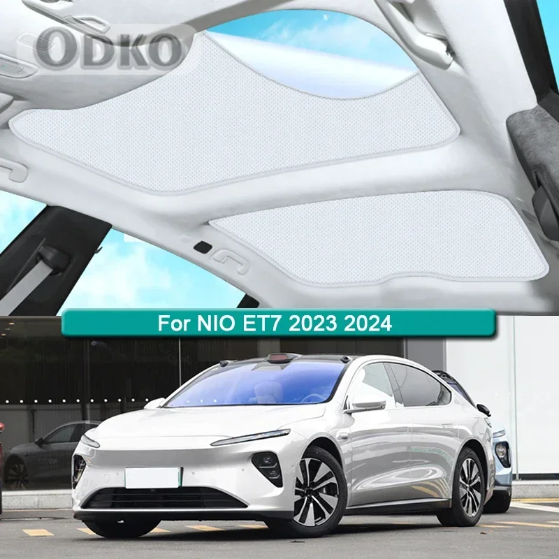 

Солнцезащитный козырек на крышу для NIO ET7 2023 2024, автомобильный электростатический адсорбционный козырек на крыше, солнцезащитный козырек на крыше, слепая затеняющая наклейка, автоаксессуар