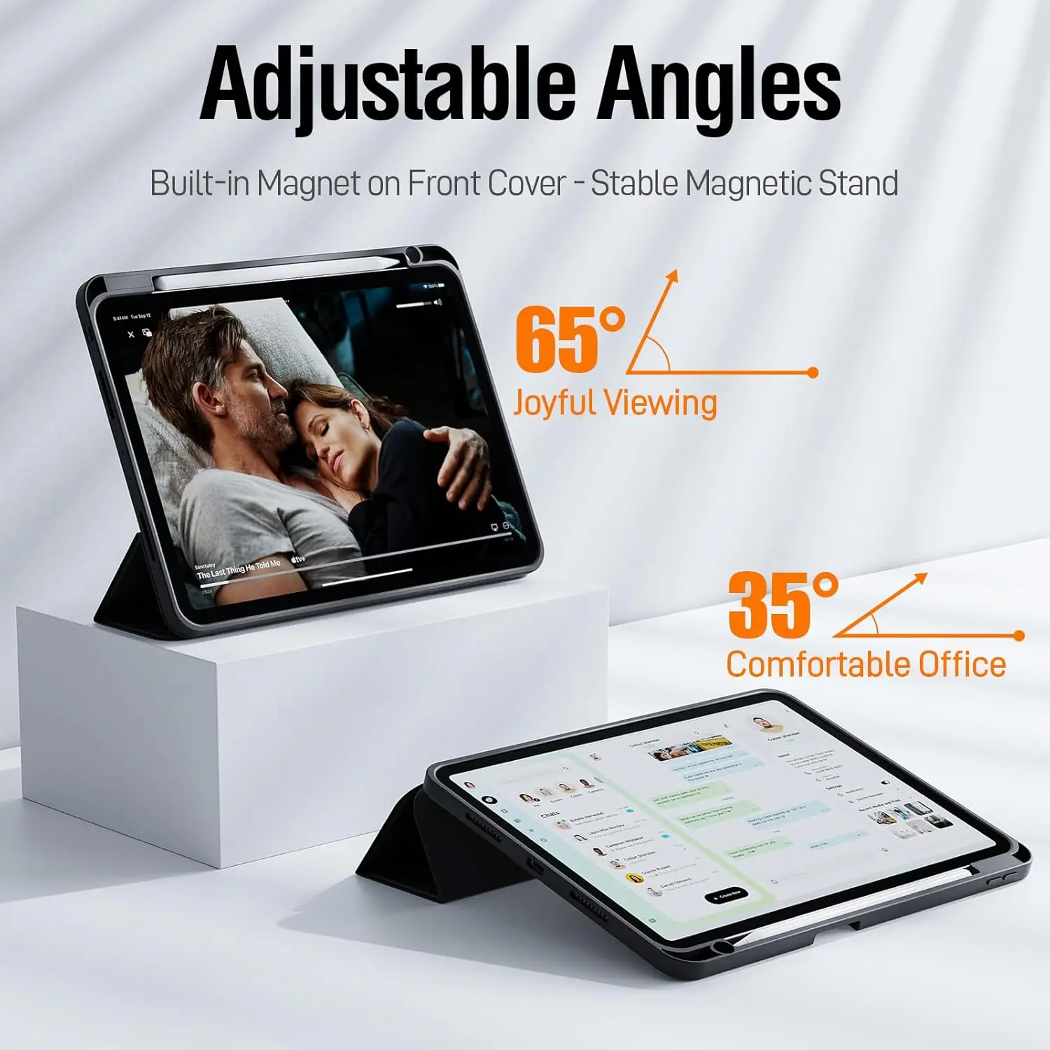 Für Apple iPad Air Pro 10.9 11 12.9 13 M2 M3 M4 M5 2025 2026 10. 11. Generation, Magnetische Flip Smart Cover, Auto Aufwach-/Schlaffunktion – Detail 6