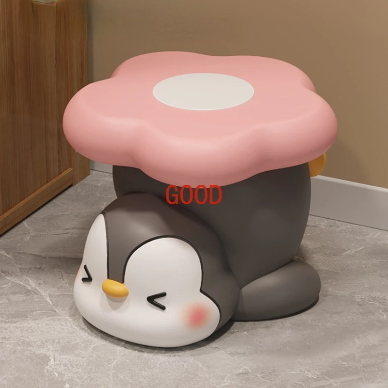 Cute Penguin Stool Hallway Living Room Floor Stand Decoration Creative Home Decoration New Home Gift  Storage Bench  Ottoman