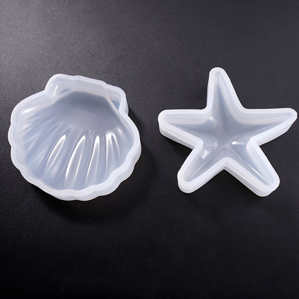 

2pcs Silicone Sea Star Mold Ocean Baking Dish Diy Decoration Craft Resin Shell Molds Durable Flexible Portable Ornament Gift