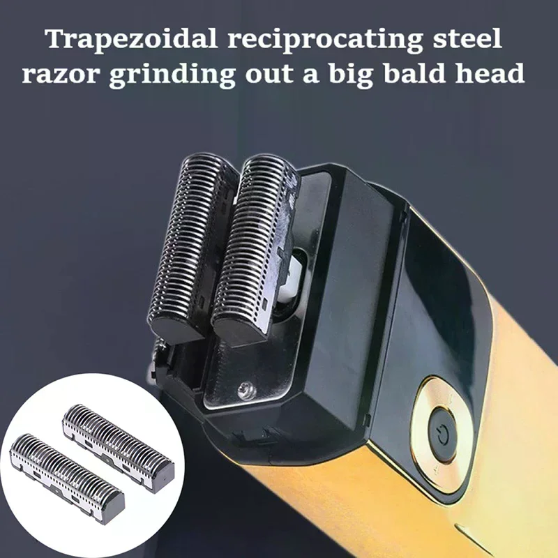 2 قطعة شفرات الحلاقة الكهربائية الأصلية الذهبي احباط سكين صافي ورأس القاطع مناسبة ل KM-2026 الحلاقة العائمة