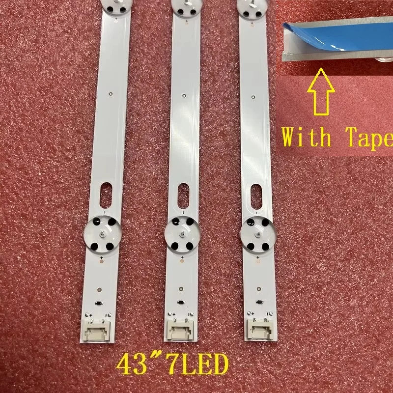 Tira de LED para iluminación trasera 7LED para TV 43UJ634V 43LJ61_FHD_L LC43490062A LC43490059A LC43490058A 43UJ654T LC43490063A 43UJ65_UHD_A/B