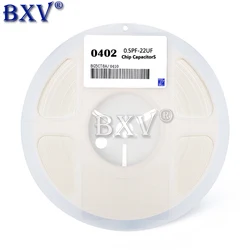 1Reel 0402 50V SMD Thick Film Chip Multilayer Ceramic Capacitor 0.5pF-10uF 10NF 100NF 1UF 2.2UF 4.7UF 10UF 1PF 6PF