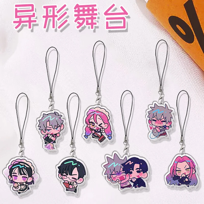 Anime ALIEN STAGE IVAN TILL Cosplay Keychain Unisex Acrylic Kawaii Keyring Key Chain Phone Chain Bag Pendant Accessories Prop