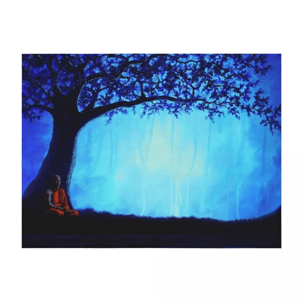 

Blue Monk Throw Blanket Loose Cute Plaid blankets and throws Bed Blankets