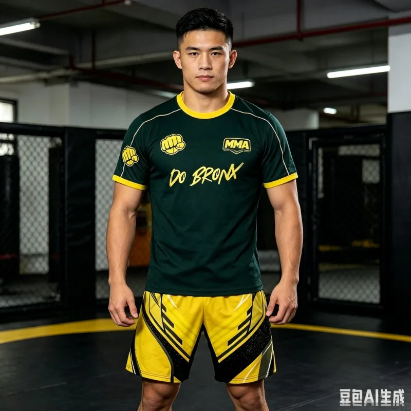 New Octagonal Cage Jujutsu MMA Fighting Night T-Shirt Set Men Women Training Super Large Ha Breathable Speed Drying Sports Set