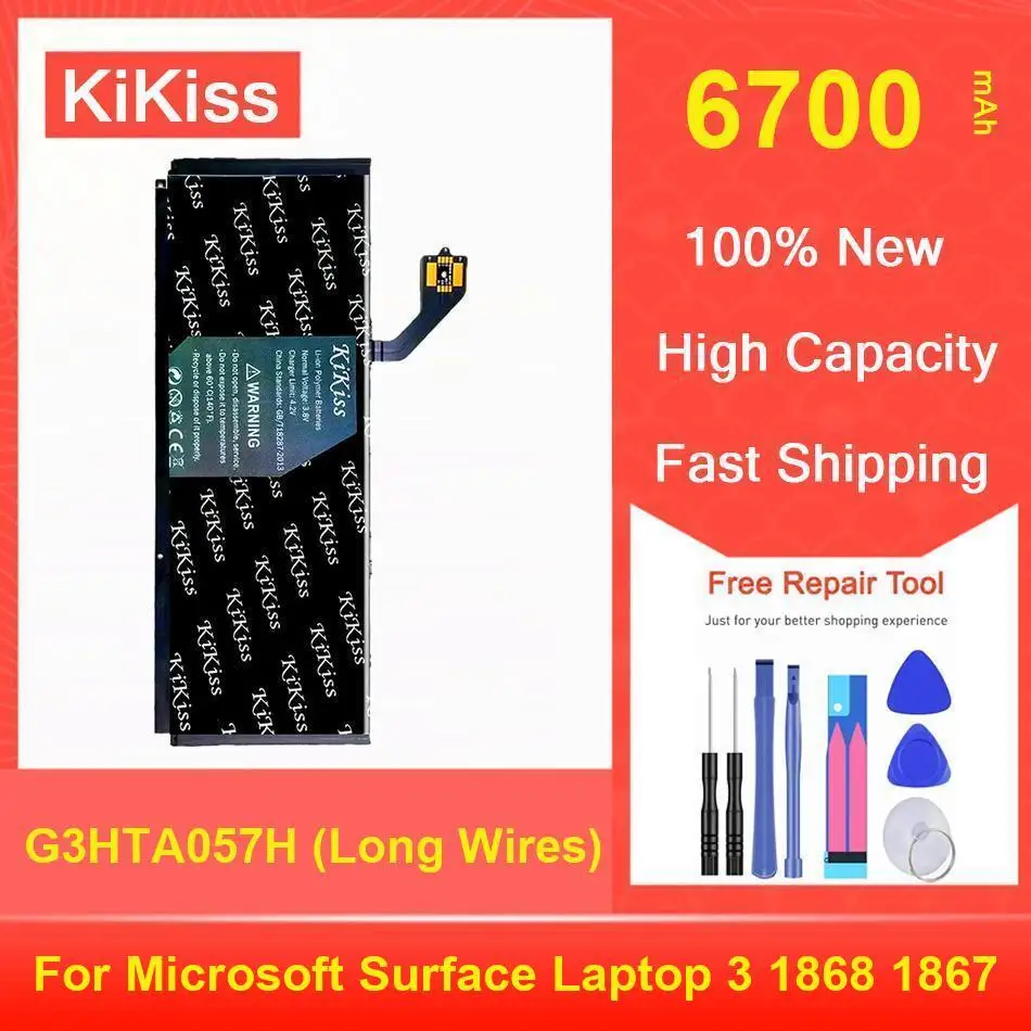 

Kikiss Battery 6700Mah G3HTA057H (Long Wires) For Microsoft Surface Laptop 3 1868 1867