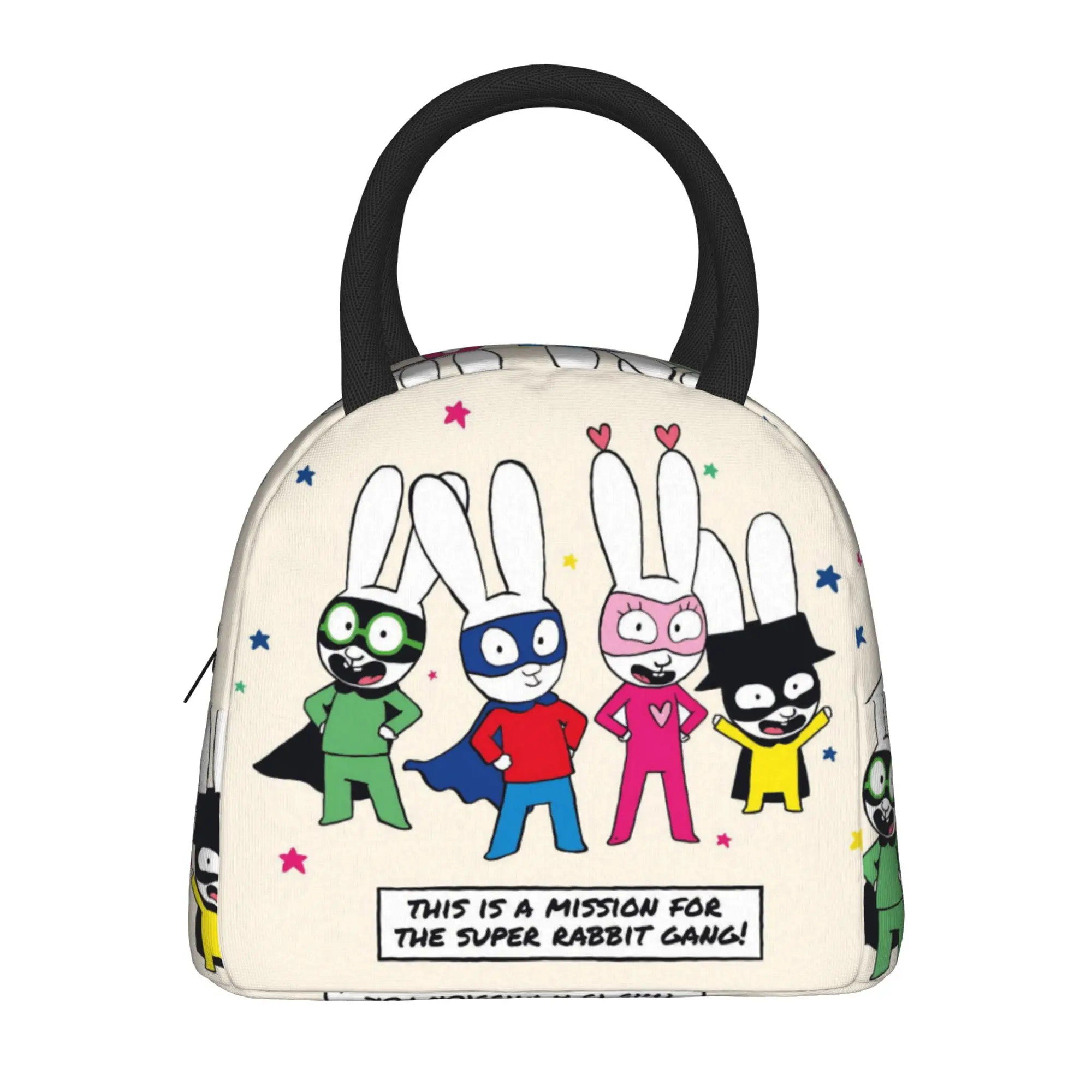 Insulated Lunch Bags Simon Super Rabbit Accessories  Lunch Container Fashion Cooler Thermal Lunch Box For School