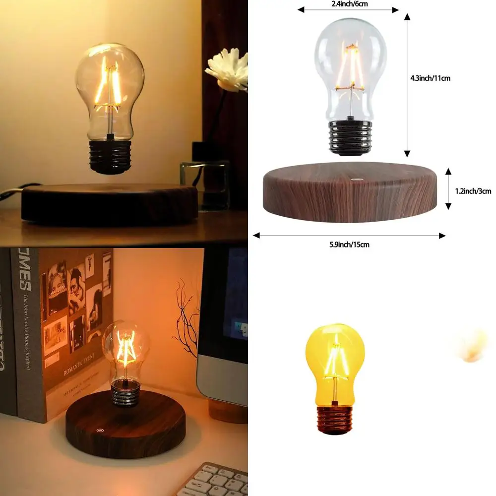 

Magnetic Levitation LED Desk Lamp - Rotating Night Light for Home and Office Decor