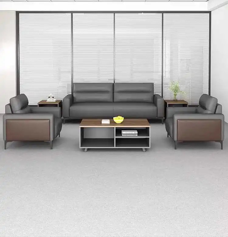 Office Sofa Simple Modern Business Reception Sofa Tea Table Set