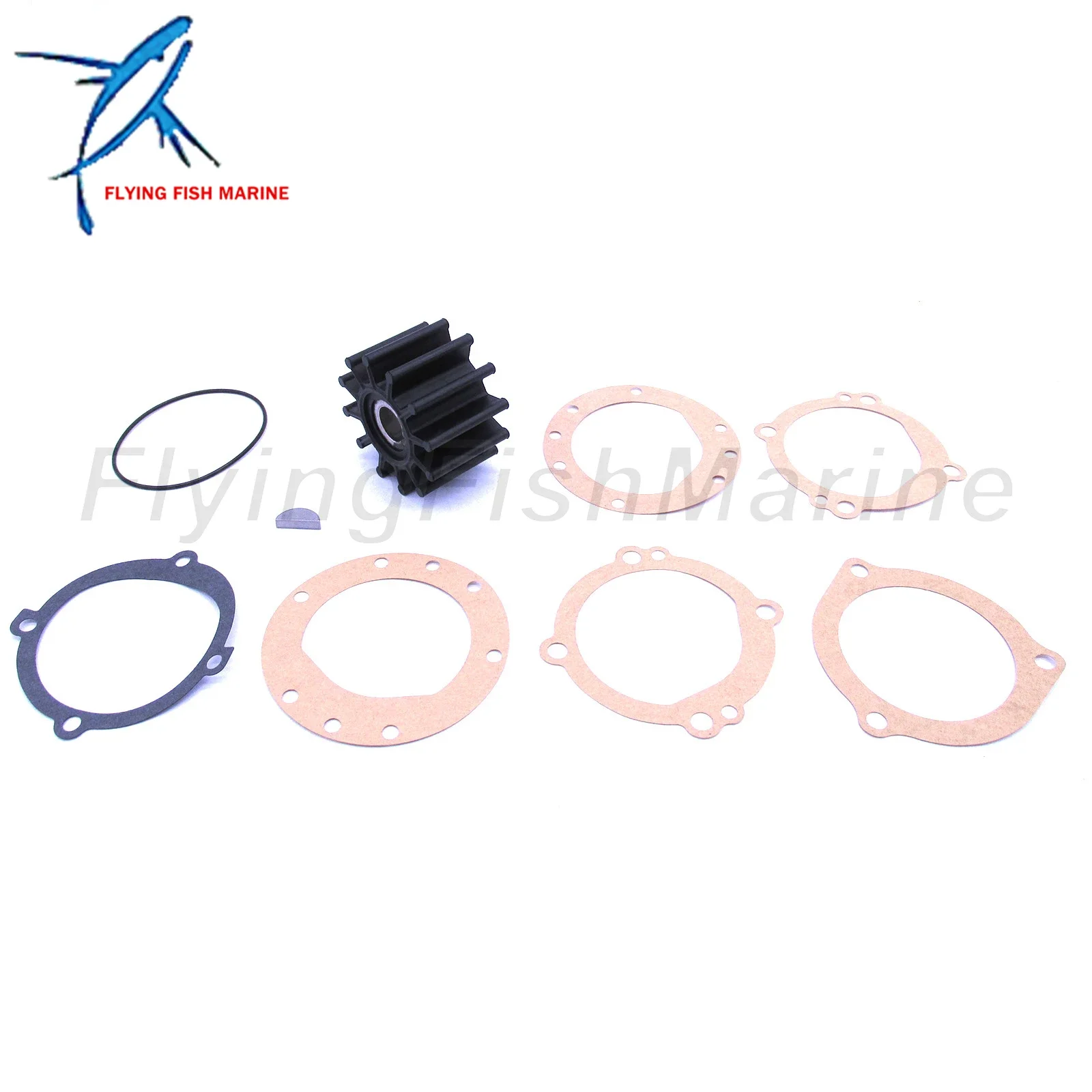 

Flexible Water Pump Impeller for Sherwood 10615K / JABSCO 18948-0001 18948-0001-P 09-702B / 18-3047 / Volvo Penta 835874