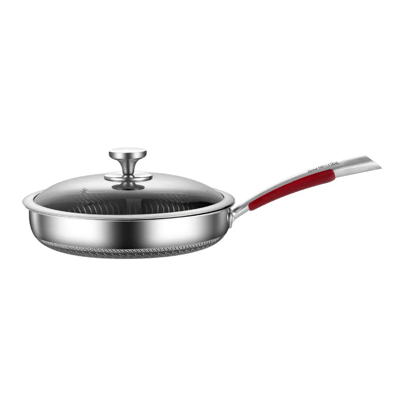 

PYH316L stainless steel pan non-stick pan household frying pan uncoated wok induction cooker universal