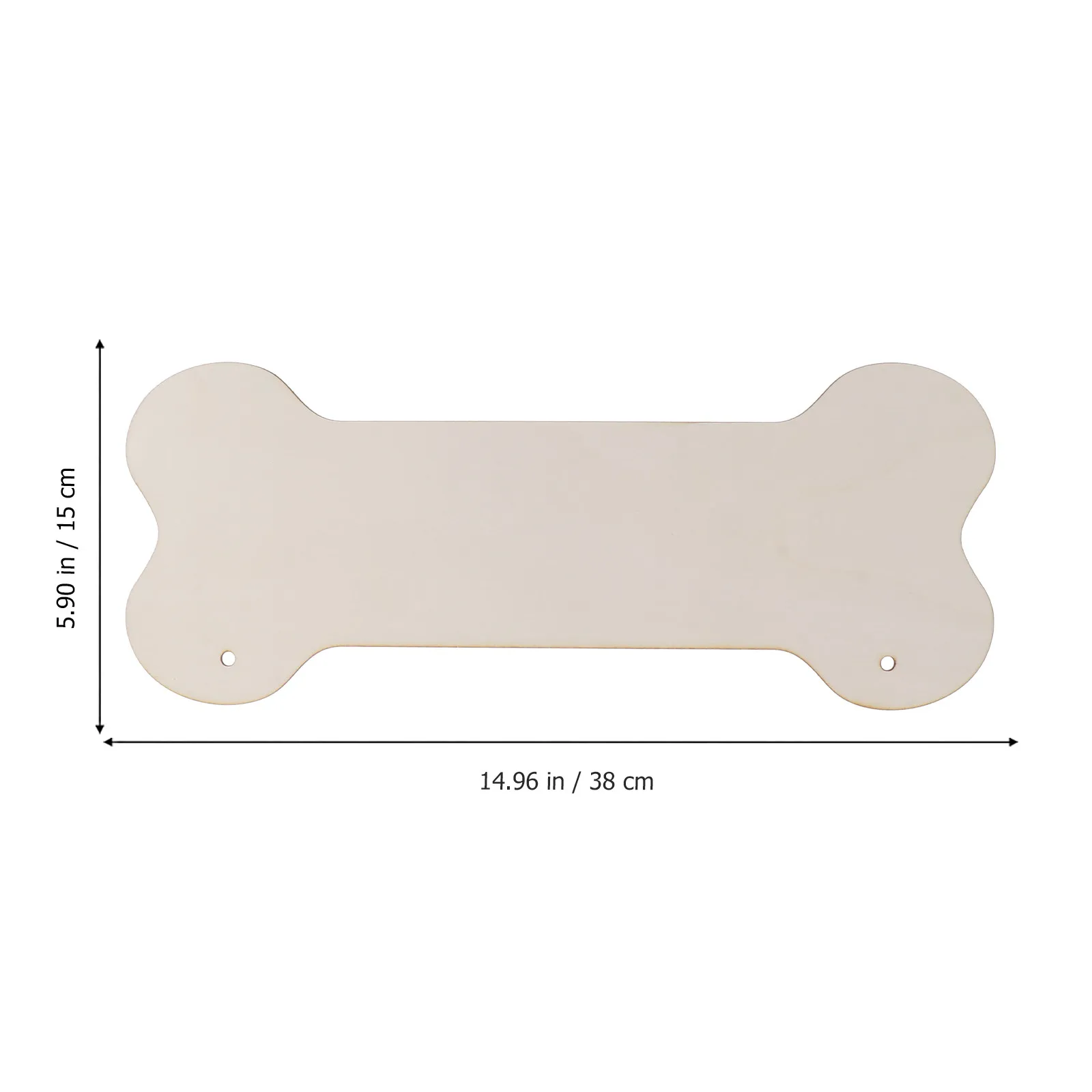 20Pcs Unfinished Dog Bone Wood Signs Hanging Wooden Plaque Blank Surface Smooth Flat Edges for DIY Painting Wall Decor