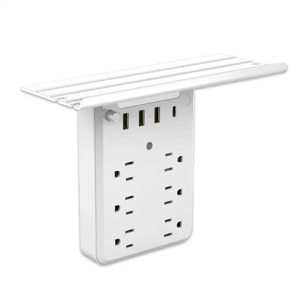 10 in 1 Outlet Extender Socket with Night Light Organizer with Child Safe Shutters and Flame Retardant Material