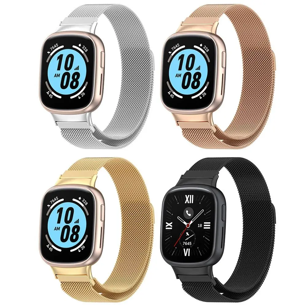 

New Replacement Metal Strap Stainless Steel Milanese Watchband Wrist Accessories Bracelet for Honor Watch 4 Smart Watch