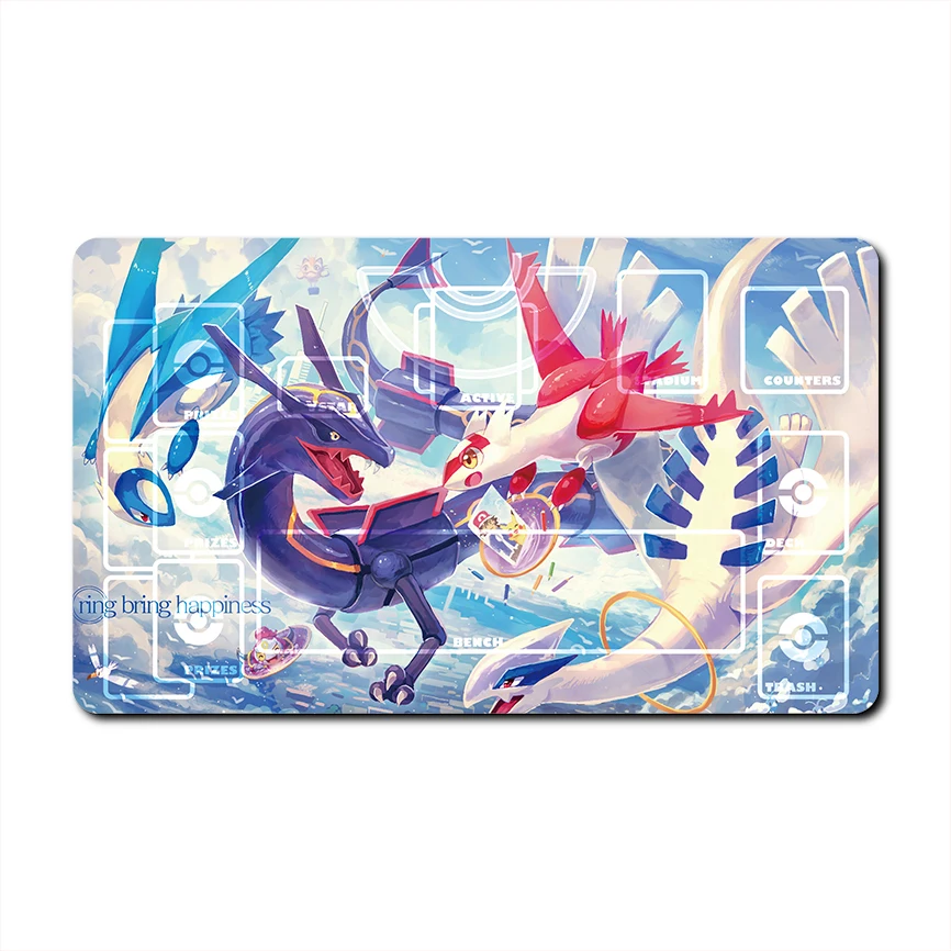 Pokemon Rayquaza Mewtwo Arceus Groudon Animation Characters Single Table Mat Battle Pad Classics Anime Collection Cards Toy Gift