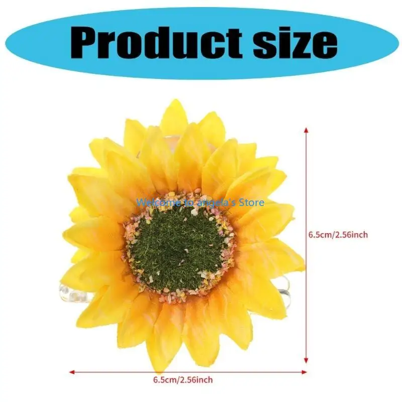 X4YC – pince à cheveux tournesol, Barrettes élégantes, pince à cheveux, ornement délicat