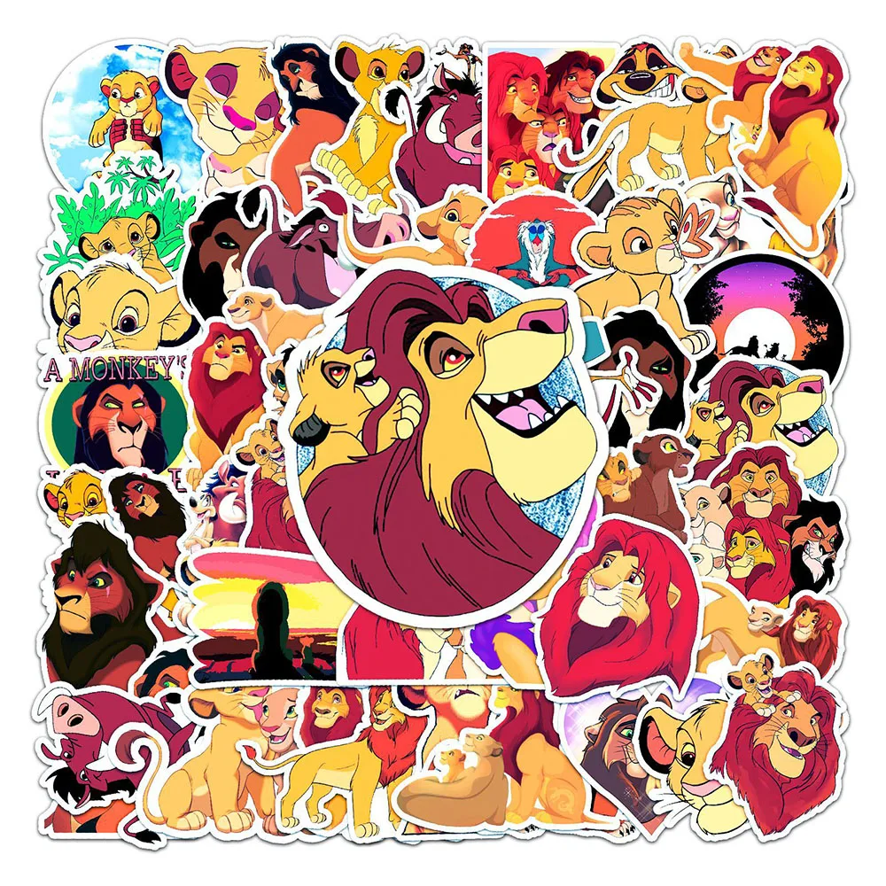 10/30/50pcs Disney The Lion King Stickers Cute Cartoon Sticker DIY Phone Bicycle Laptop Cool Anime Vinyl Decals Fun for Kids Toy