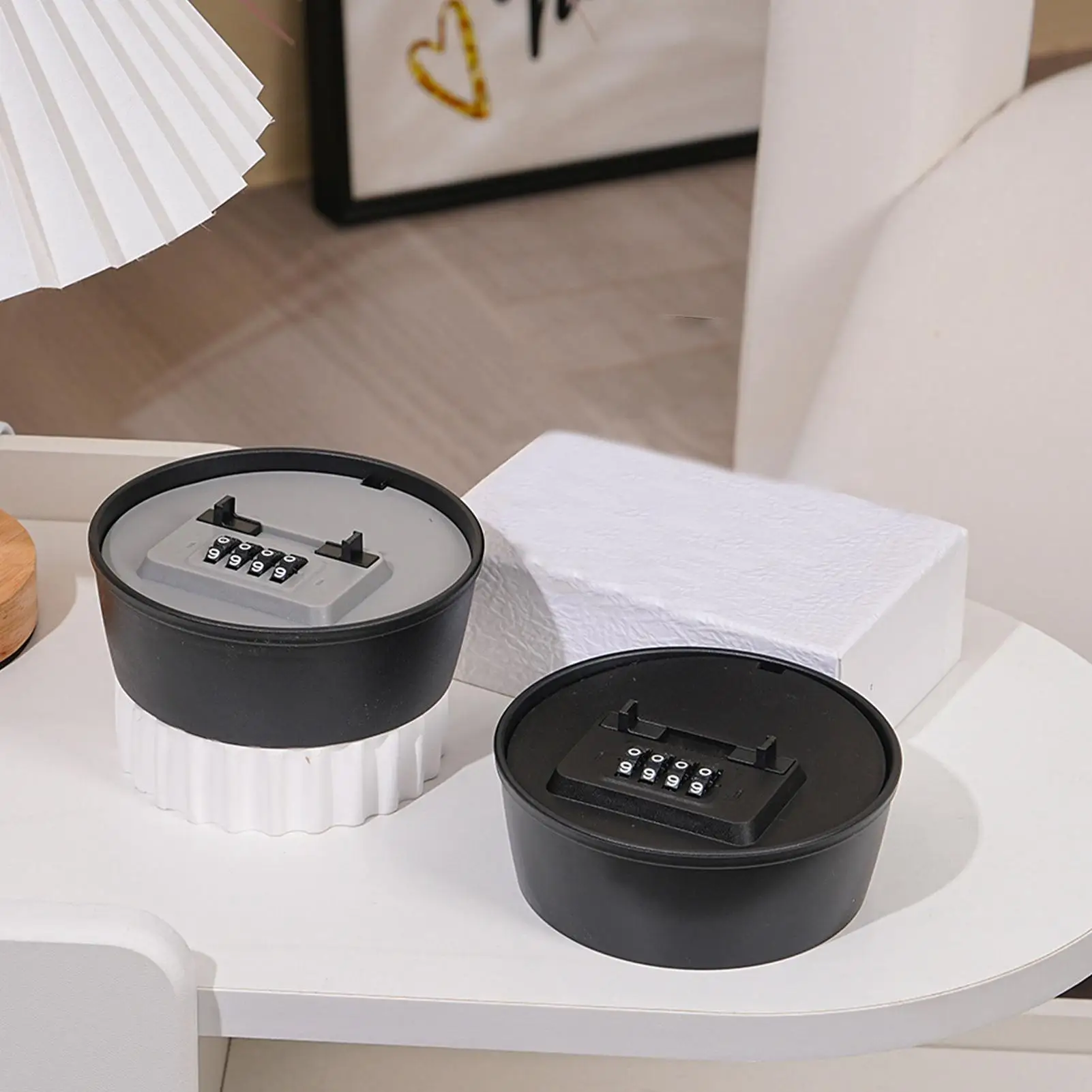 Key Safe Lock Box Security 4-Digit Combination Potted Plant Base Cash Storage Box For Money Cash Jewelry Valuables Home Office