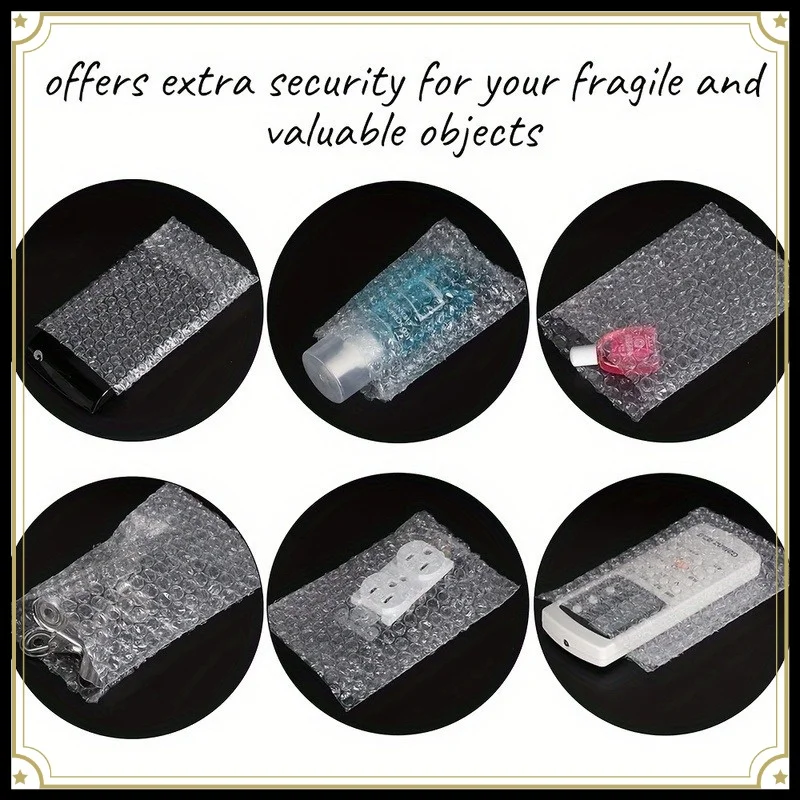 100pcs 8x10cm Plastic Wrap Envelope White Bubble Mailer Packing Bags Clear Shockproof Shipping Packaging Bag Film Wholesale