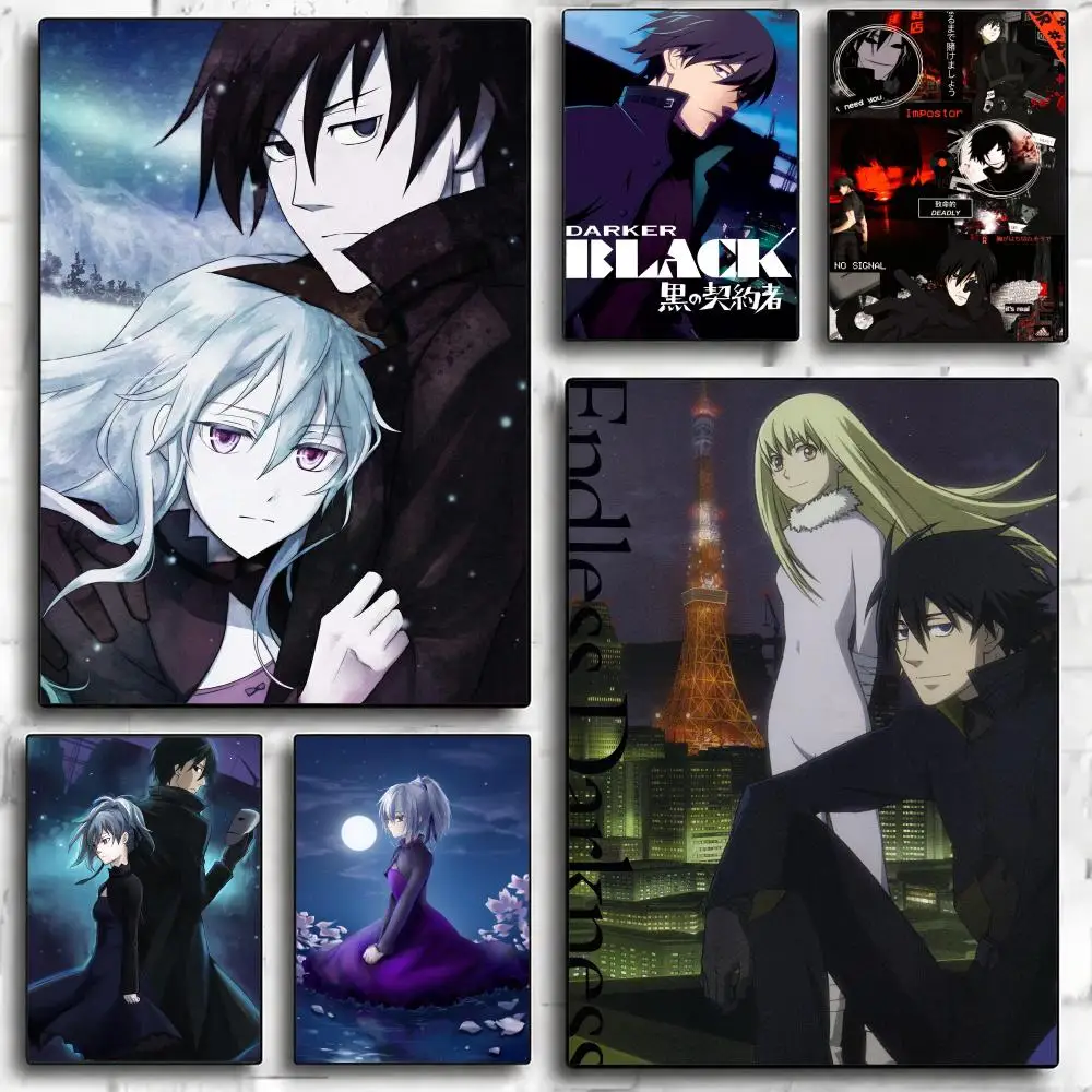 anime D-Darker than Black-K Poster Minimalist Wall Sticker for Cafe Office Bar Home Decor and Gift