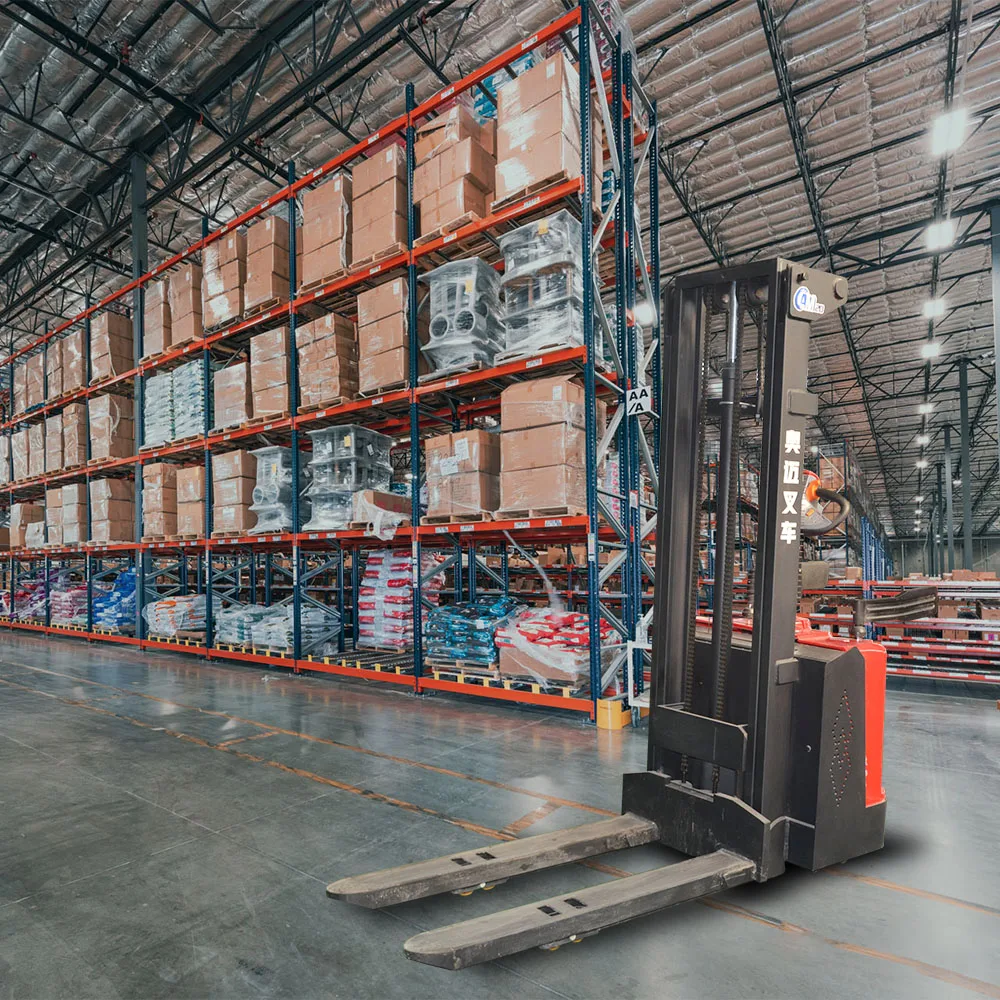 Self-Climbing 1500kg 2000kg Manual Stacker 3m Semi-Electric Forklift for Storage and Warehouse Management