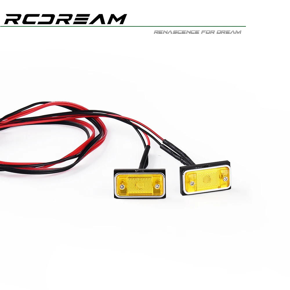 RCDream 1-10 Turn Light / Signal Lamp / Side Indicator Light for 1/10 RC Car TRX4 SCX10 1/14 Truck Upgrade Option parts #R001Y/R