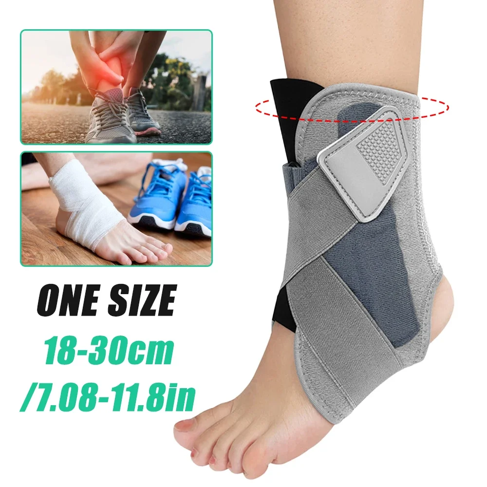 1Pcs Sports Ankle Brace Support for Men Women, Adjustable Compression Sleeve for Sprained Ankle, Achillesn,Stabilizing Bandage