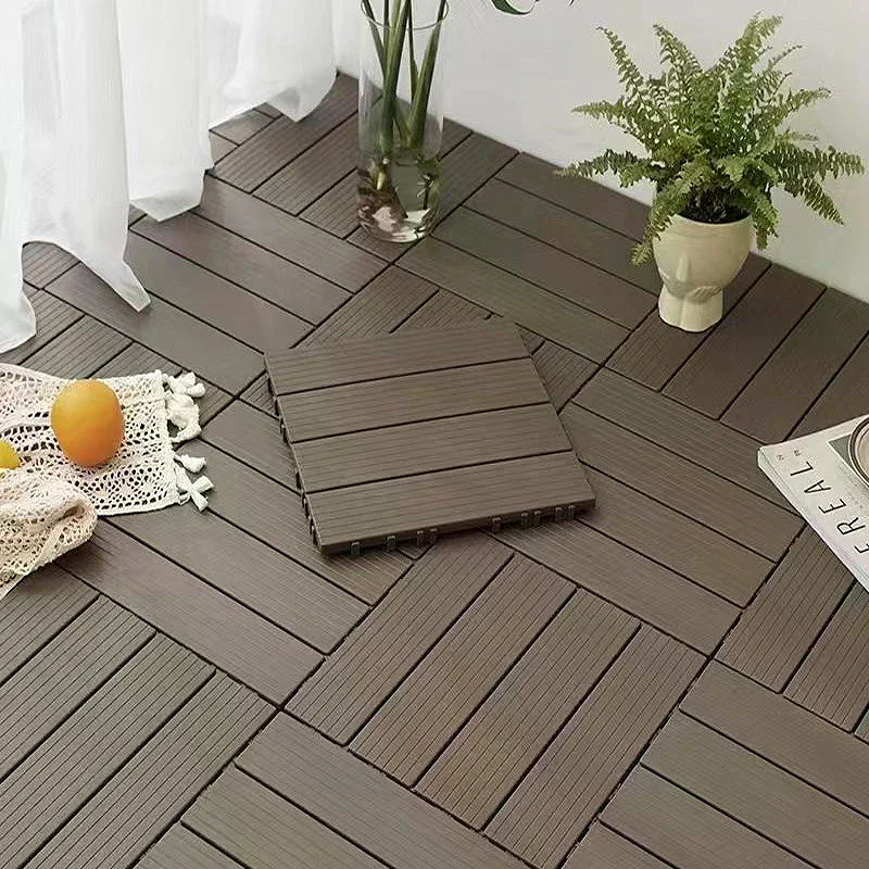 Heavy Duty Recyclable Wood Plastic DIY Interlocking Deck Tiles Waterproof Indoor Outdoor Flooring