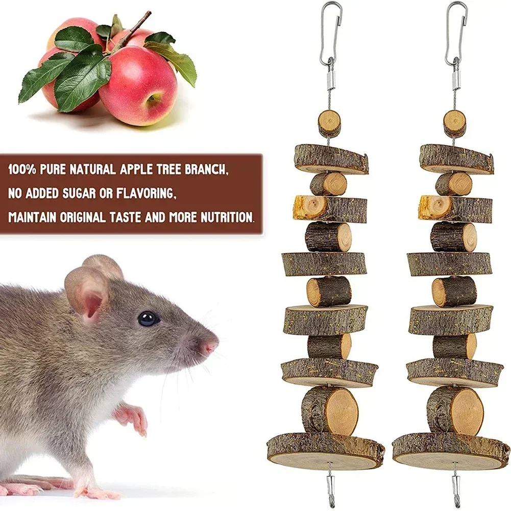 Juguetes masticables de madera ecológicos para mascotas pequeñas: ¡perfectos para conejos, conejillos de indias, chinchillas y hámster!