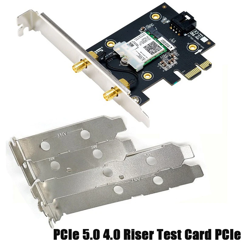 PCI Baffle Plate 5.0 4.0 Riser Height-Increase Test Card PCIe X16 X8 X1 Extension Adapter for SMA WIFI Antenna Motherboard Slot