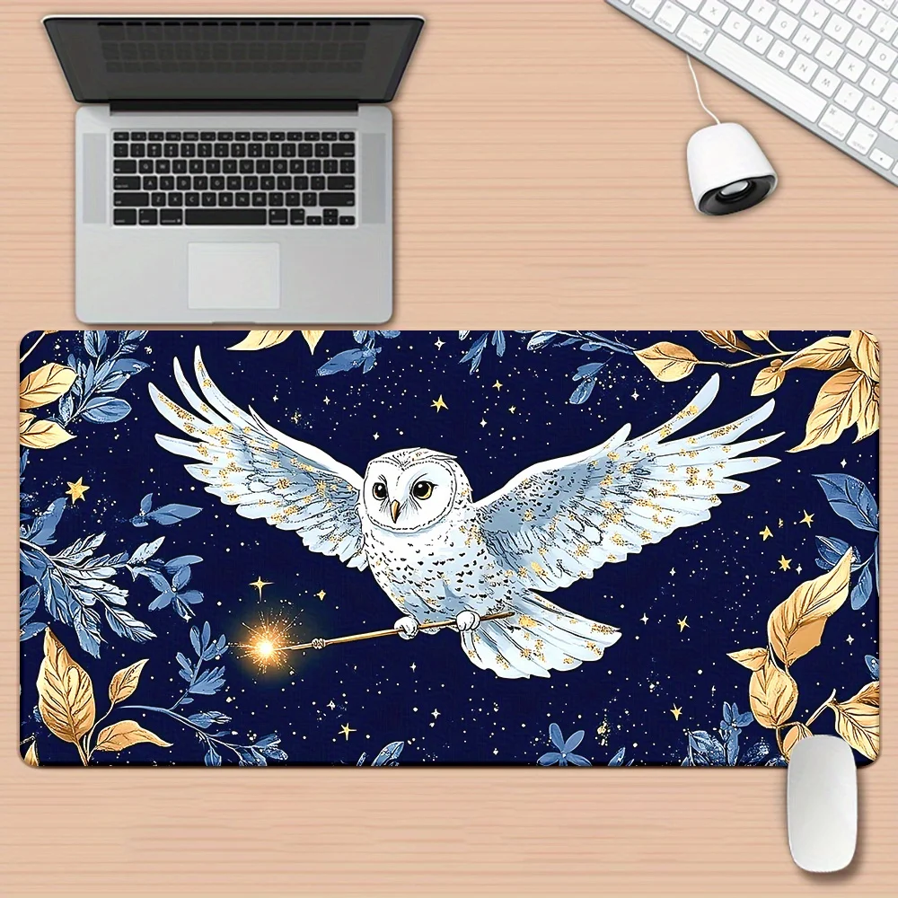 

Flying Owl and starry sky mousepad rubber waterproof and anti-slip office mat is suitable for offices and gamers of high quality