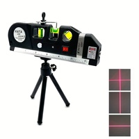 Vertical Horizontal Laser Level Tape, Adjustable Multifunctional Standard Ruler, Cross Lines Measuring Instrument With Tripod