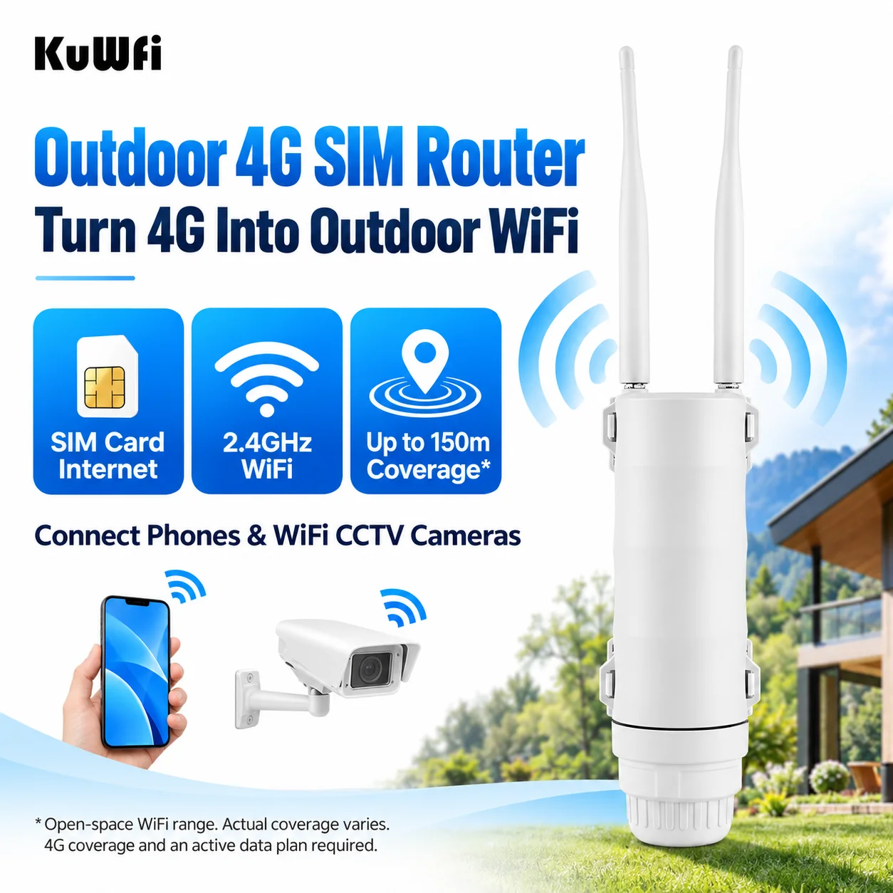 4G Lte Router Outdoor Waterproof - KuWFi IP67 Waterdichte 4G LTE WiFi