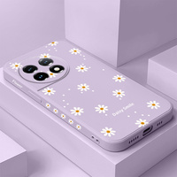 Smiling Daisy Phone Case For Oneplus 13 13R 12 12R 11 11R 10 10R 10T 9R 9RT 9 8T 8 7 7T Pro 5G Liquid Silicone Cover