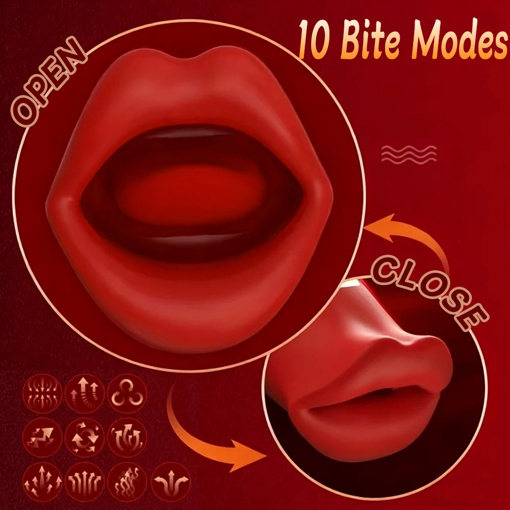 Tongue Licking Vibrator for Women Oral Sex Biting and Vibrating Clitoris Stimulator Nipple Sucker Adult Female Toys Couple Goods - Image 4