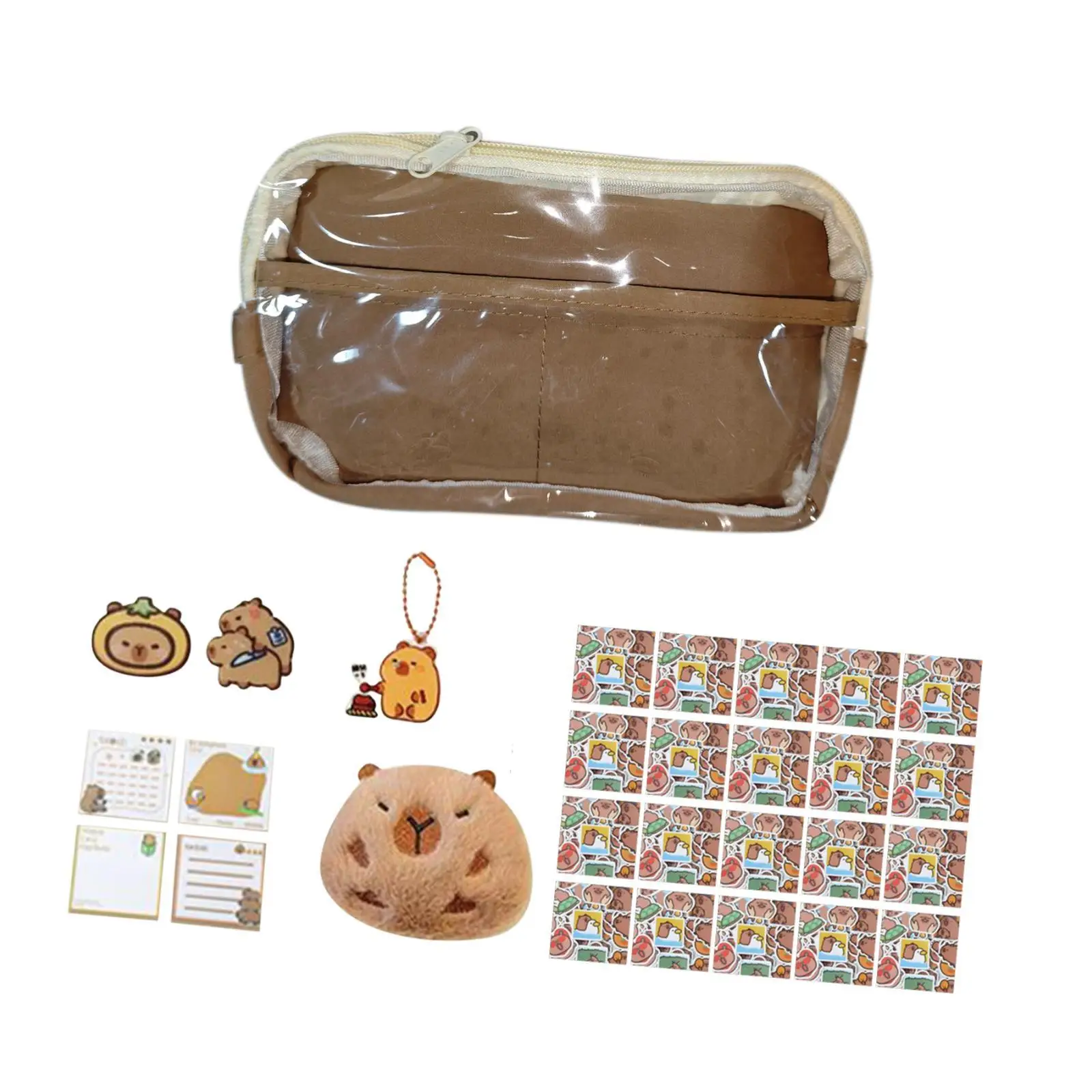 Capybara Pencil Case Portable Container Pencil Box for Teens Girls Children