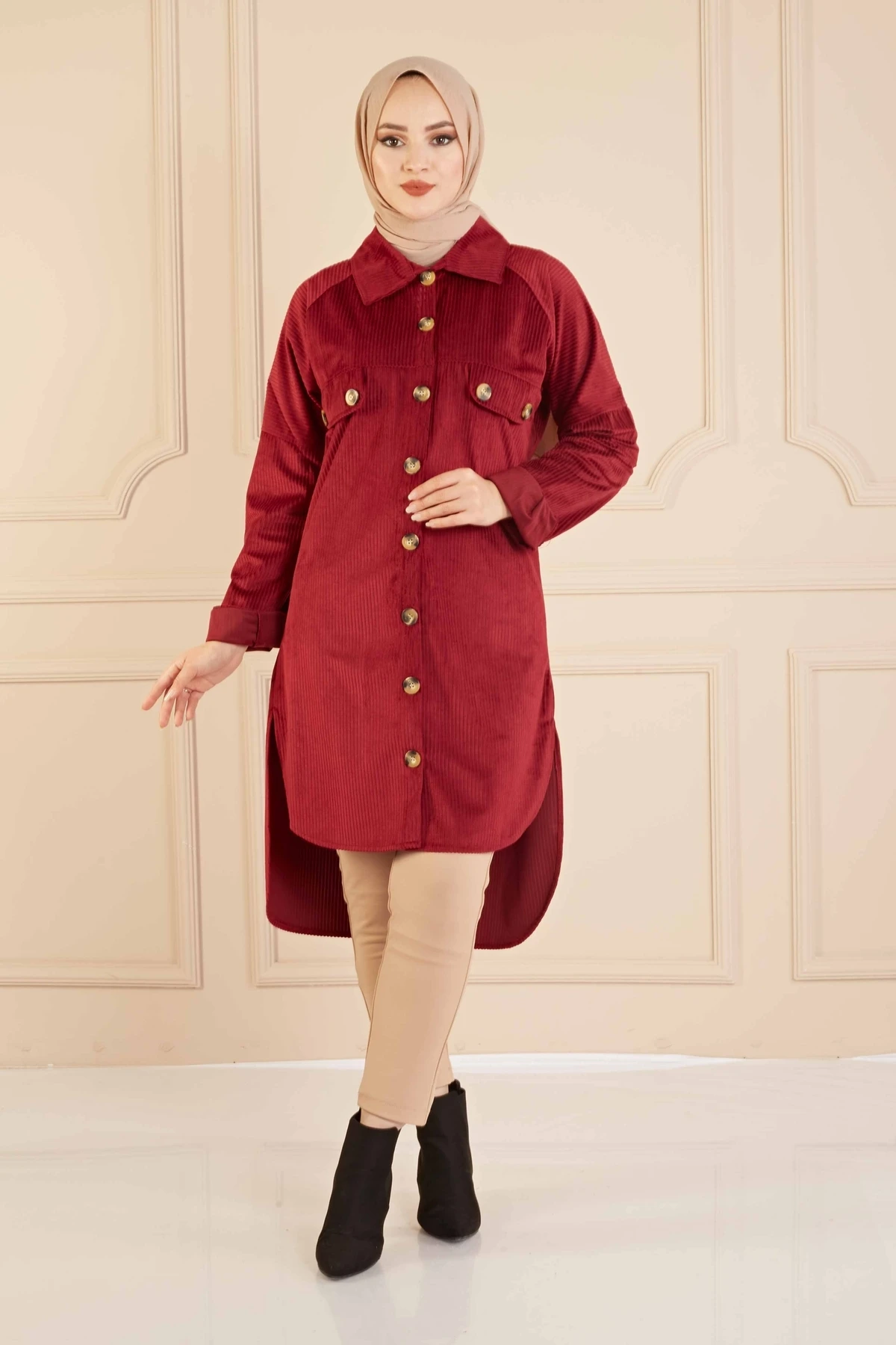 

Kadife Ribbed Tunic FC Burgundy