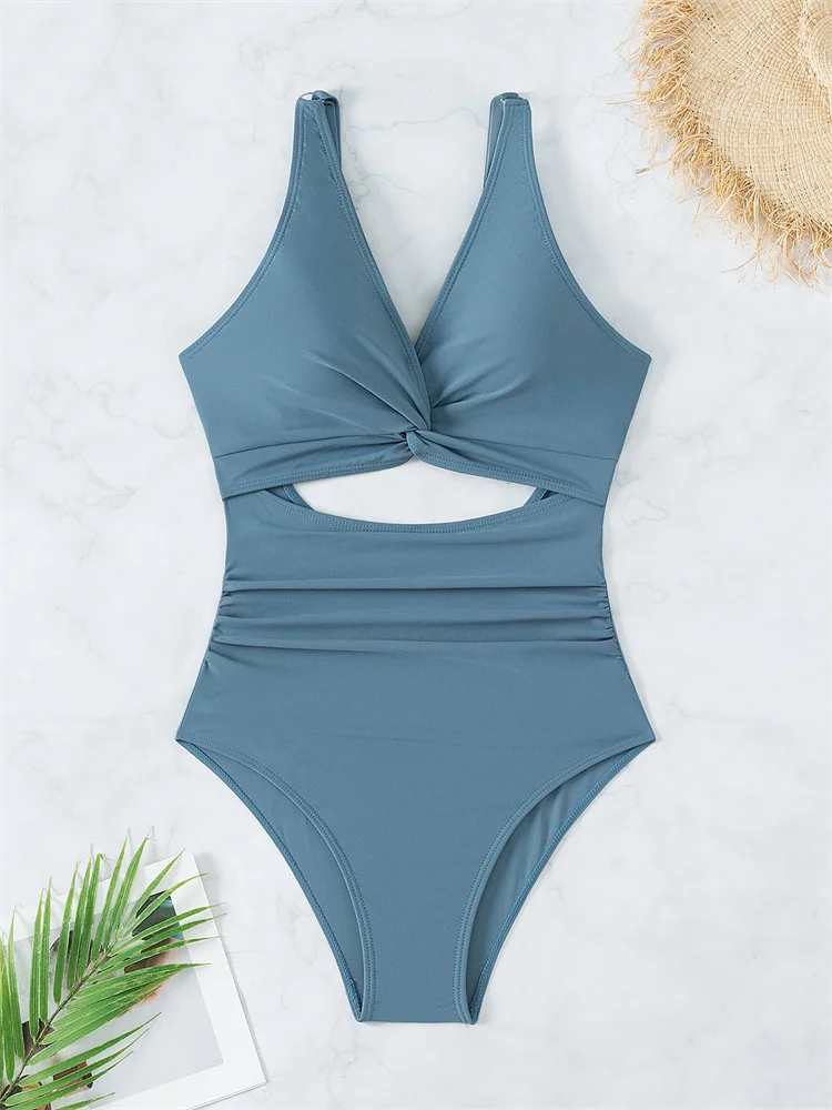 

One Piece Swimsuit 2025 New Women Hollow Out Swimwear Sexy Sling Monokini Bathing Suit For Female Summer Backless Beach Bodysuit