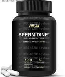 Spermidine Supplements Wheat Germ Extract Capsules Potent Formula with Zinc for Healthy Aging, Daily Immune System 60 Capsules