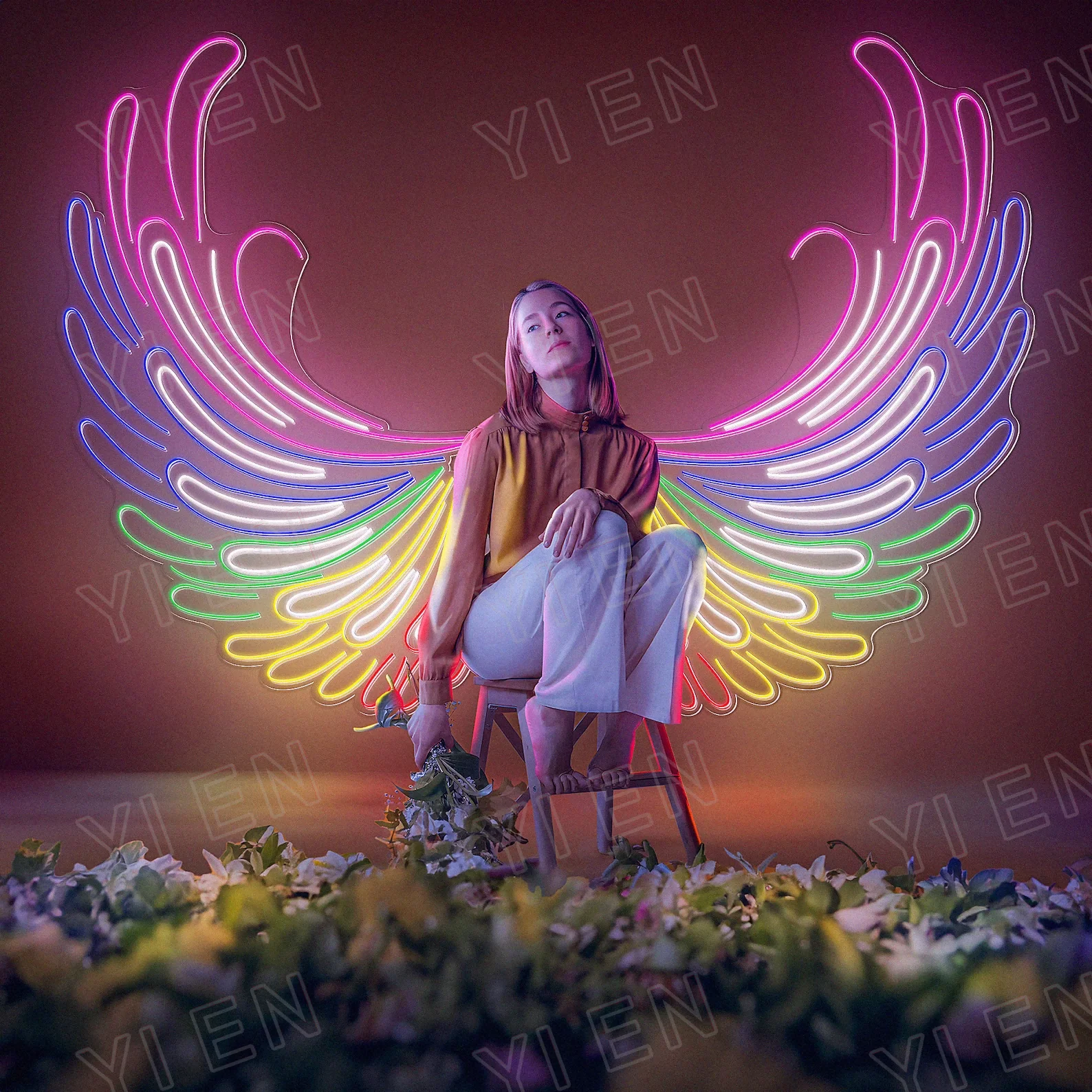 Imagem -03 - Custom Angel Wings Neon Sign Presentes Personalizados para a Menina Flex Luzes Led Festa Windding Decoração Bedroo