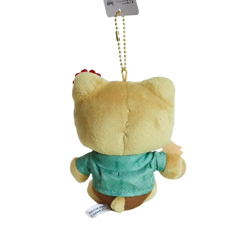 سانريو هالو كيتي هاواي خشب الصندل النعناع الأخضر الملابس زهر الكرز الأحمر الجلد الأسود أفخم قلادة حقيبة ظهر الطالب التبعي #5