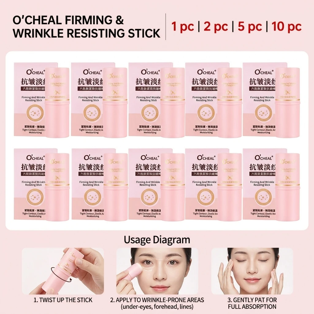 8g Hexapeptide Anti-Wrinkle Powder Stick Moisturizing Face Cream Eye & Neck Rejuvenation Firming Wrinkle Reduction Essentials