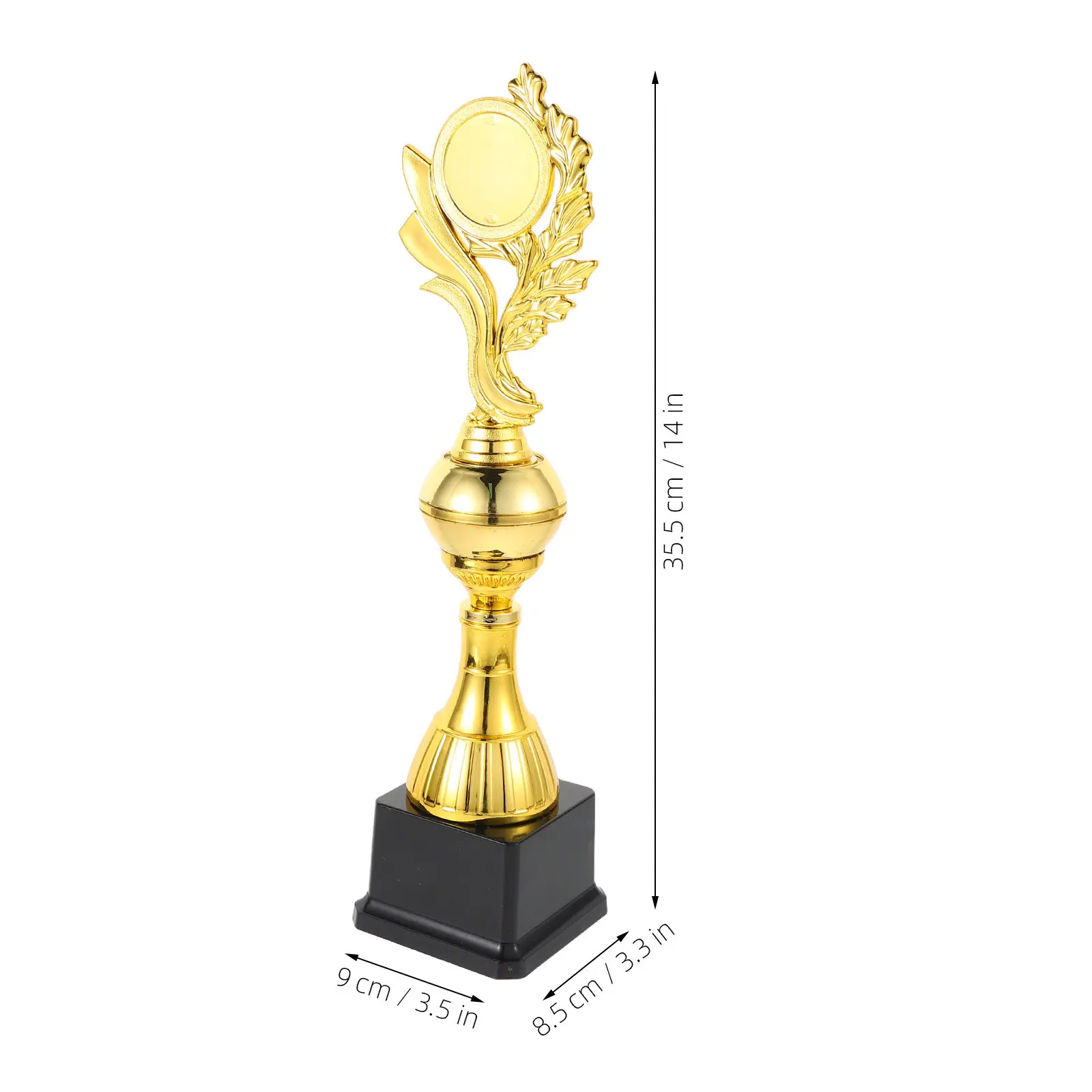 Golden Plastic Trophy Cup for Football Singing Musical Instrument Ballet Recitals Sports Events Winner Trophy Award Competition